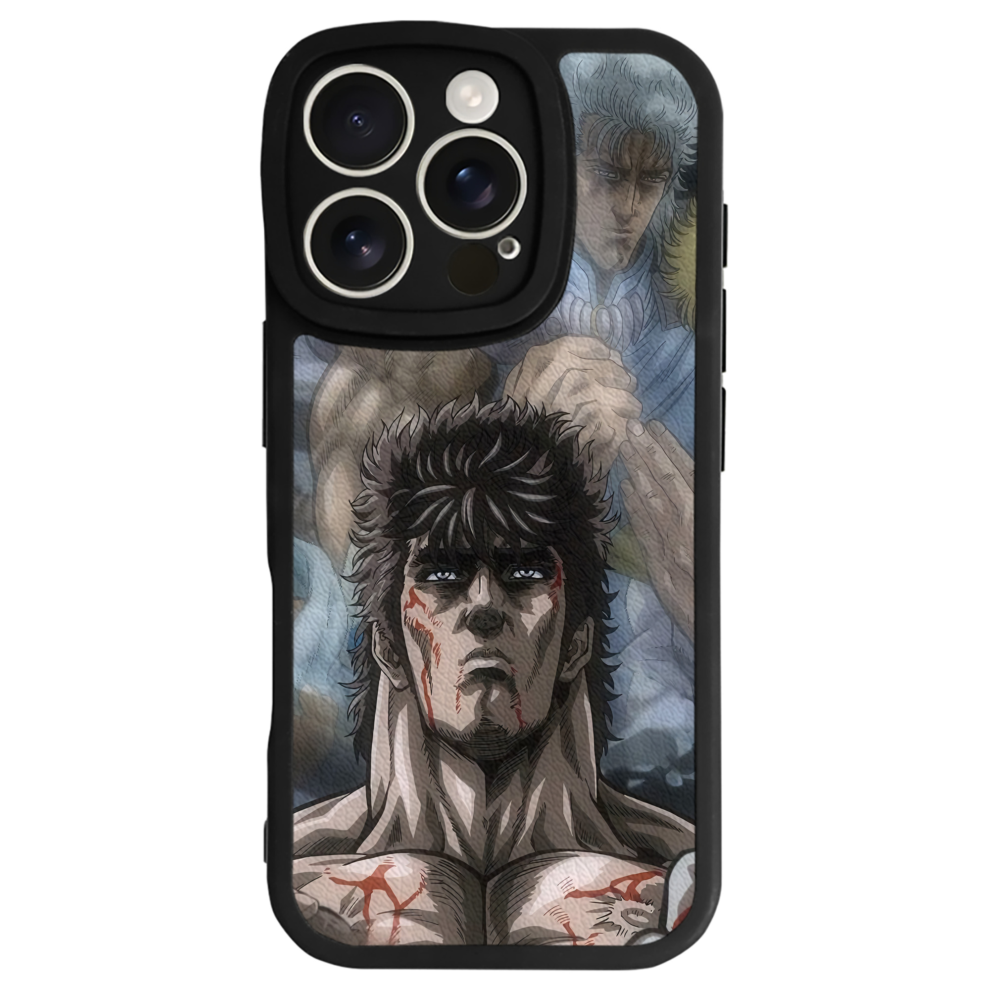 （画像用） 北斗の拳 Fist of the North Star 【iPhone 16シリーズ対応】シリコンスマホケース（レザー調） 材質：シリコン